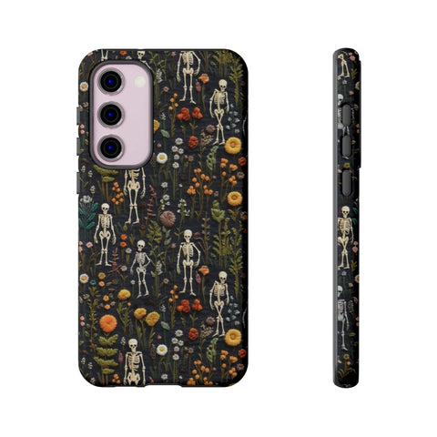 Mini Skeletons in Mystique Garden 3D Phone Case for iPhone, Samsung, Pixel