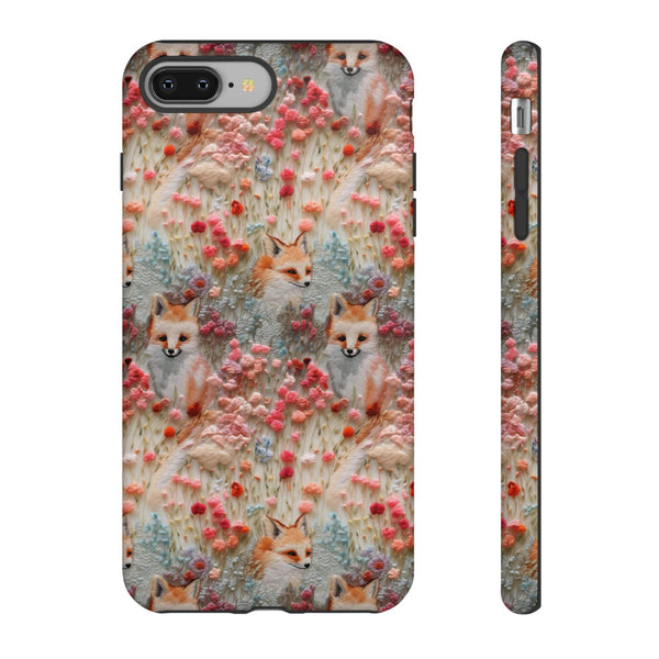 Cottagecore Fox 3D Aesthetic Phone Case for iPhone, Samsung, Pixel