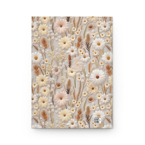 Boho Wildflowers and Daisies Journal - Hardcover Blank Lined Notebook