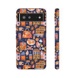 Citrus Coast Collage Phone Case - Blue Orange Trendy Coastal Art Protective Phone Cover for iPhone, Samsung, Pixel