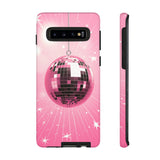 Disco Ball Phone Case - Pink Trendy Retro Mirror Ball Protective Phone Cover for iPhone, Samsung, Pixel