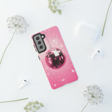 Disco Ball Phone Case - Pink Trendy Retro Mirror Ball Protective Phone Cover for iPhone, Samsung, Pixel