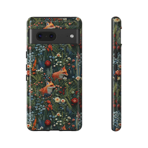 Botanical Fox Aesthetic Phone Case for iPhone, Samsung, Pixel