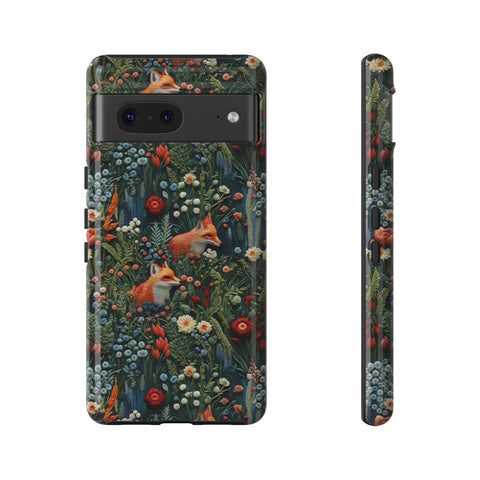 Botanical Fox Aesthetic Phone Case for iPhone, Samsung, Pixel