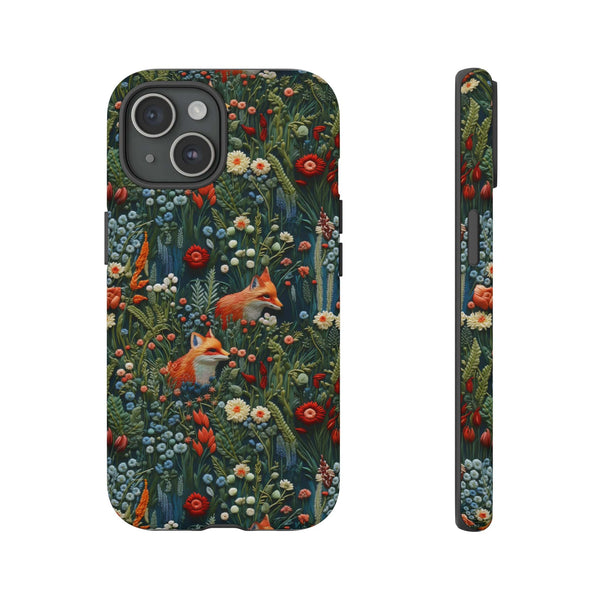 Botanical Fox Aesthetic Phone Case for iPhone, Samsung, Pixel
