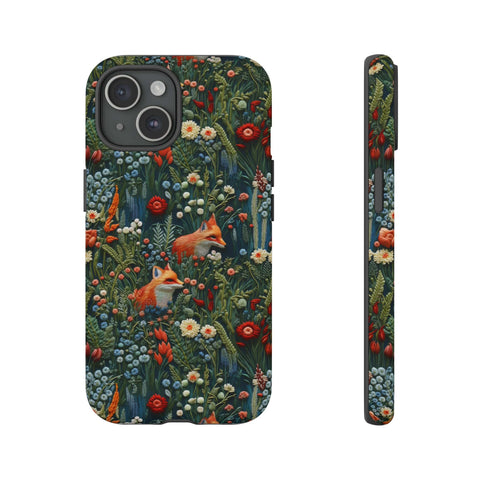 Botanical Fox Aesthetic Phone Case for iPhone, Samsung, Pixel