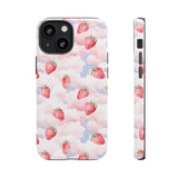 Dreamy Strawberry Cloud Phone Case - Pretty Pink Sky Protective Phone Cover for iPhone, Samsung, Pixel