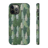 Christmas Forest 3D Aesthetic Phone Case for iPhone, Samsung, Pixel iPhone 12 Pro / Matte