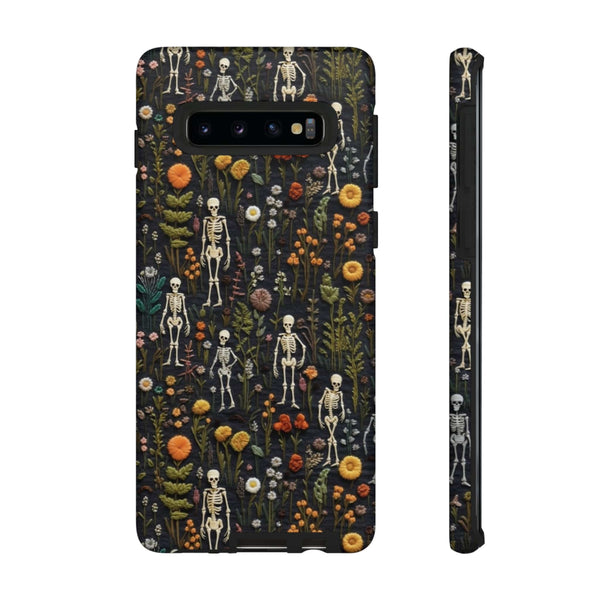 Mini Skeletons in Mystique Garden 3D Phone Case for iPhone, Samsung, Pixel