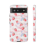 Dreamy Strawberry Cloud Phone Case - Pretty Pink Sky Protective Phone Cover for iPhone, Samsung, Pixel