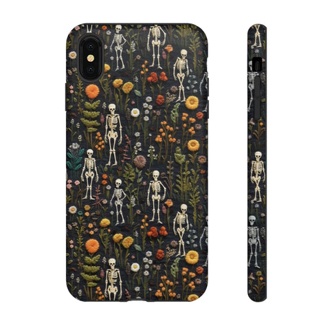 Mini Skeletons in Mystique Garden 3D Phone Case for iPhone, Samsung, Pixel