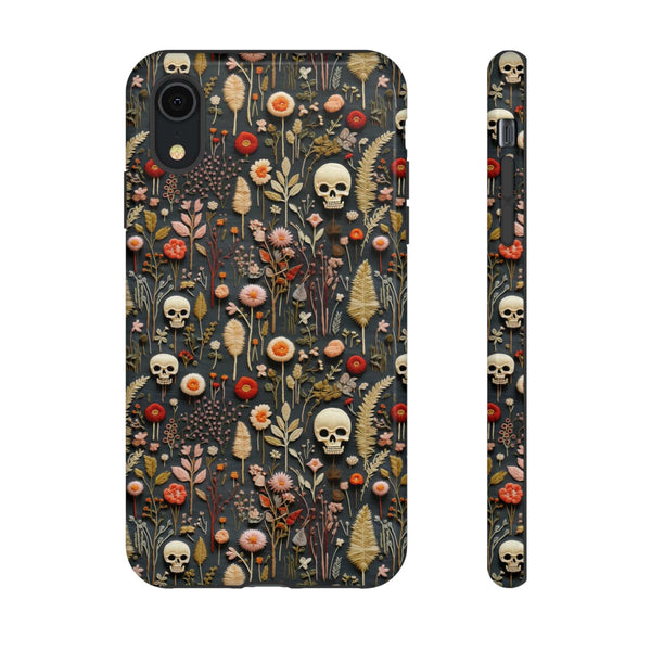 Magical Skull Garden Aesthetic 3D Phone Case for iPhone, Samsung, Pixel