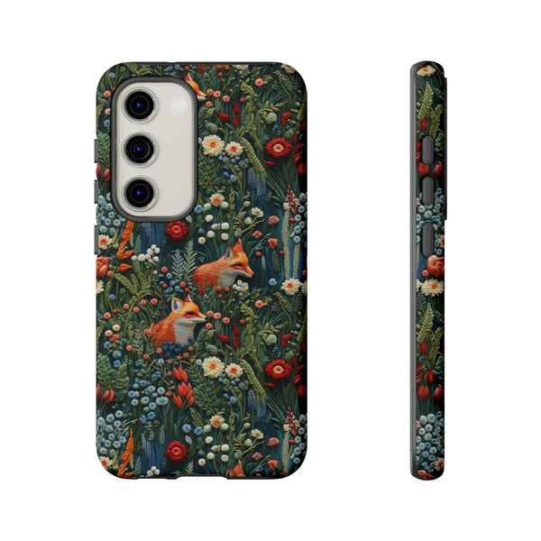 Botanical Fox Aesthetic Phone Case for iPhone, Samsung, Pixel