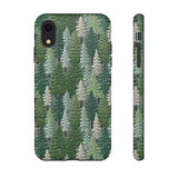 Christmas Forest 3D Aesthetic Phone Case for iPhone, Samsung, Pixel iPhone XR / Matte