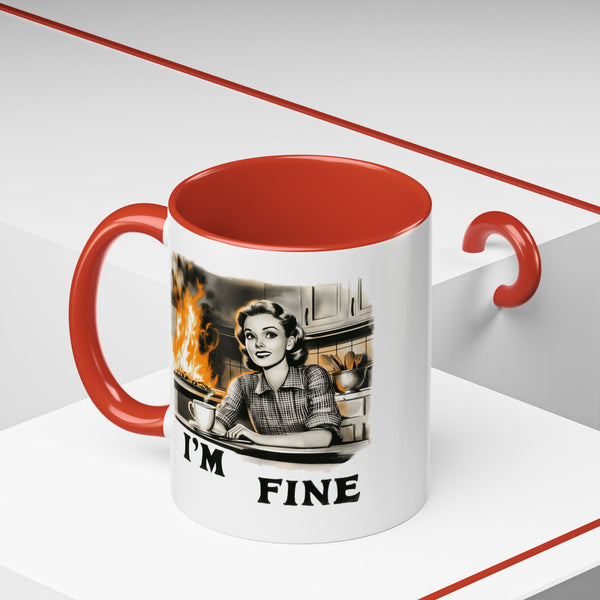 "I'm Fine" Retro Art Mug - Nostalgic Charm & Classic Humor Gift