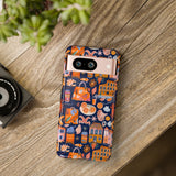 Citrus Coast Collage Phone Case - Blue Orange Trendy Coastal Art Protective Phone Cover for iPhone, Samsung, Pixel