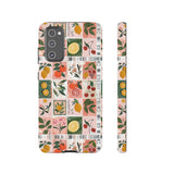 Fruit Stamps Collage Phone Case - Trendy Stickers Aesthetic Protective Phone Cover for iPhone, Samsung, Pixel