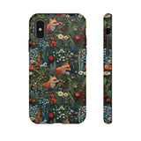 Botanical Fox Aesthetic Phone Case for iPhone, Samsung, Pixel iPhone X / Matte