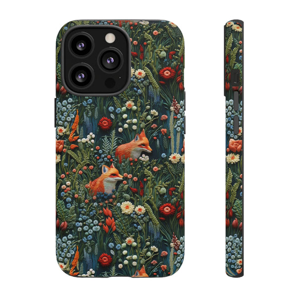 Botanical Fox Aesthetic Phone Case for iPhone, Samsung, Pixel