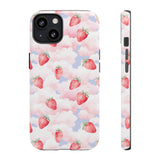 Dreamy Strawberry Cloud Phone Case - Pretty Pink Sky Protective Phone Cover for iPhone, Samsung, Pixel