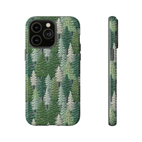Christmas Forest 3D Aesthetic Phone Case for iPhone, Samsung, Pixel