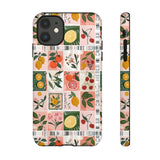 Fruit Stamps Collage Phone Case - Trendy Stickers Aesthetic Protective Phone Cover for iPhone, Samsung, Pixel