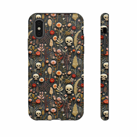 Magical Skull Garden Aesthetic 3D Phone Case for iPhone, Samsung, Pixel