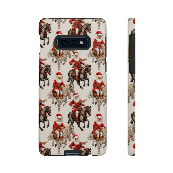 Cowboy Santa Embroidery Phone Case for iPhone, Samsung, Pixel