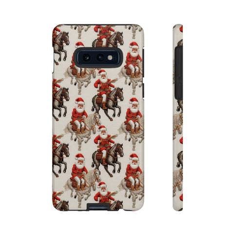 Cowboy Santa Embroidery Phone Case for iPhone, Samsung, Pixel