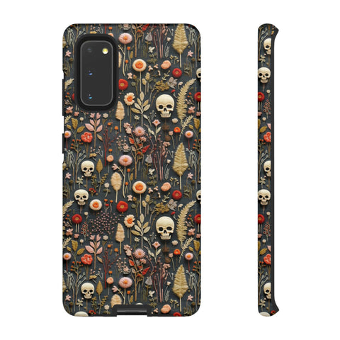 Magical Skull Garden Aesthetic 3D Phone Case for iPhone, Samsung, Pixel