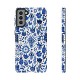 Blue State of Life Phone Case - Trendy Navy Blue Collage Protective Phone Cover for iPhone, Samsung, Pixel