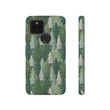 Christmas Forest 3D Aesthetic Phone Case for iPhone, Samsung, Pixel Google Pixel 5 5G / Matte