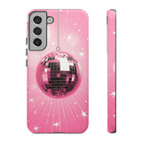 Disco Ball Phone Case - Pink Trendy Retro Mirror Ball Protective Phone Cover for iPhone, Samsung, Pixel