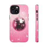 Disco Ball Phone Case - Pink Trendy Retro Mirror Ball Protective Phone Cover for iPhone, Samsung, Pixel