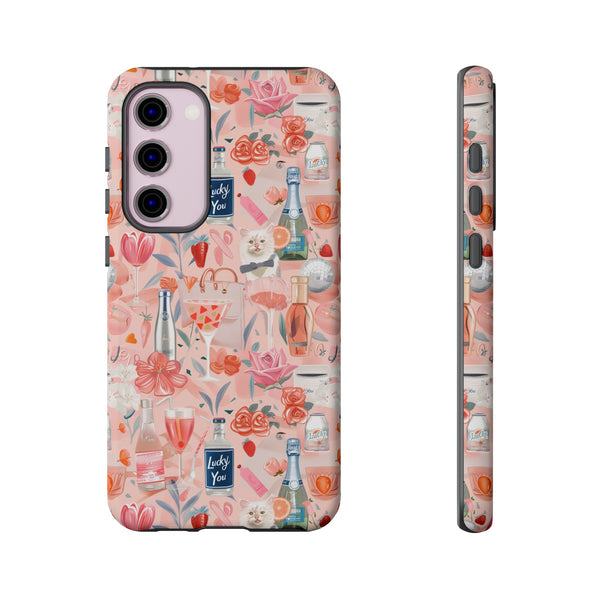 Pretty Pink Collage Phone Case - Preppy Trendy Art Aesthetic Phonecase for iPhone, Samsung, Pixel