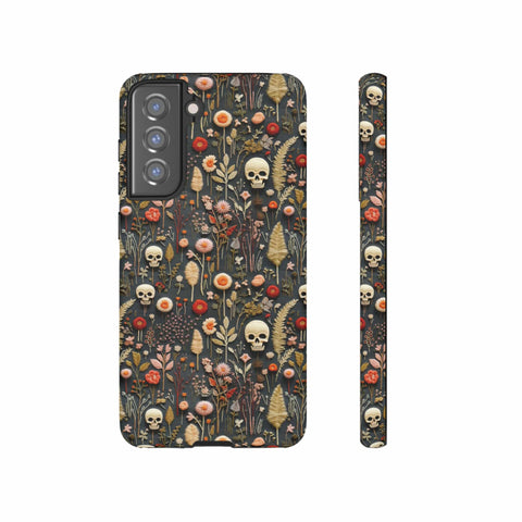 Magical Skull Garden Aesthetic 3D Phone Case for iPhone, Samsung, Pixel