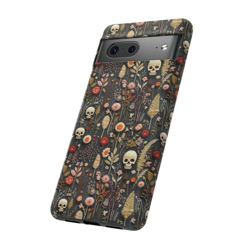 Magical Skull Garden Aesthetic 3D Phone Case for iPhone, Samsung, Pixel