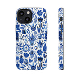 Blue State of Life Phone Case - Trendy Navy Blue Collage Protective Phone Cover for iPhone, Samsung, Pixel