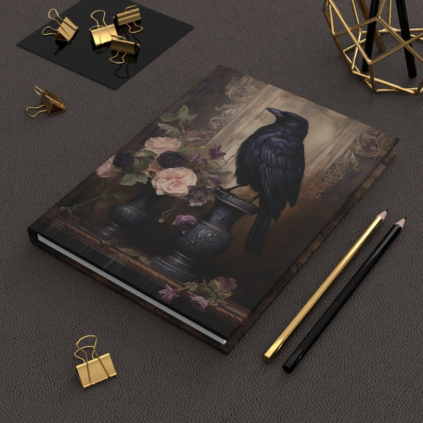 Raven Dark Academia Aesthetic Notebook - Hardcover Gothic Journal