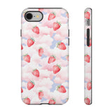 Dreamy Strawberry Cloud Phone Case - Pretty Pink Sky Protective Phone Cover for iPhone, Samsung, Pixel