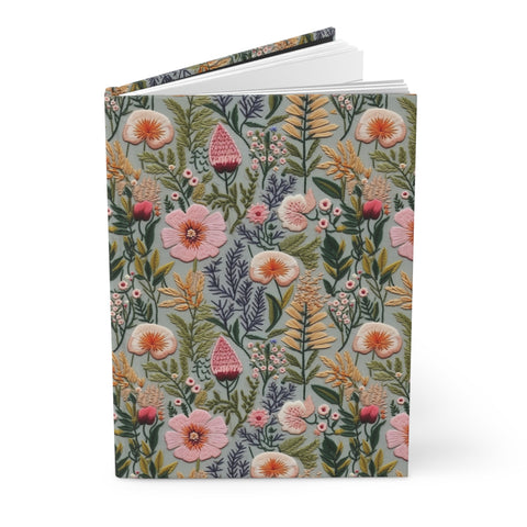 Enchanted Meadow Wildflower Journal - Hardcover Blank Lined Notebook