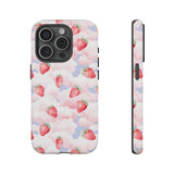 Dreamy Strawberry Cloud Phone Case - Pretty Pink Sky Protective Phone Cover for iPhone, Samsung, Pixel