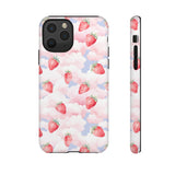 Dreamy Strawberry Cloud Phone Case - Pretty Pink Sky Protective Phone Cover for iPhone, Samsung, Pixel