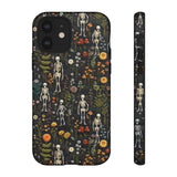 Mini Skeletons in Mystique Garden 3D Phone Case for iPhone, Samsung, Pixel iPhone 12 / Glossy