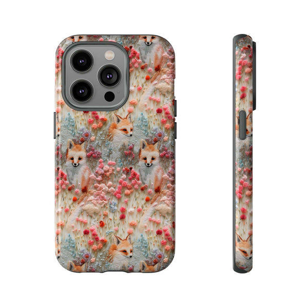 Cottagecore Fox 3D Aesthetic Phone Case for iPhone, Samsung, Pixel
