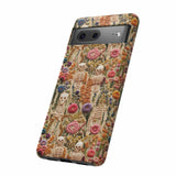 Skeletons in Bloom Garden 3D Aesthetic Phone Case for iPhone, Samsung, Pixel