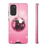 Disco Ball Phone Case - Pink Trendy Retro Mirror Ball Protective Phone Cover for iPhone, Samsung, Pixel