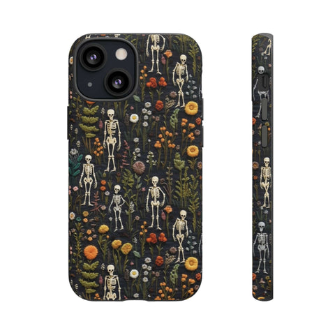 Mini Skeletons in Mystique Garden 3D Phone Case for iPhone, Samsung, Pixel