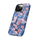 Beachy Blue Collage Phone Case - Trendy Navy Blue and Pink Aesthetic Protective Phone Cover for iPhone, Samsung, Pixel