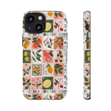 Fruit Stamps Collage Phone Case - Trendy Stickers Aesthetic Protective Phone Cover for iPhone, Samsung, Pixel